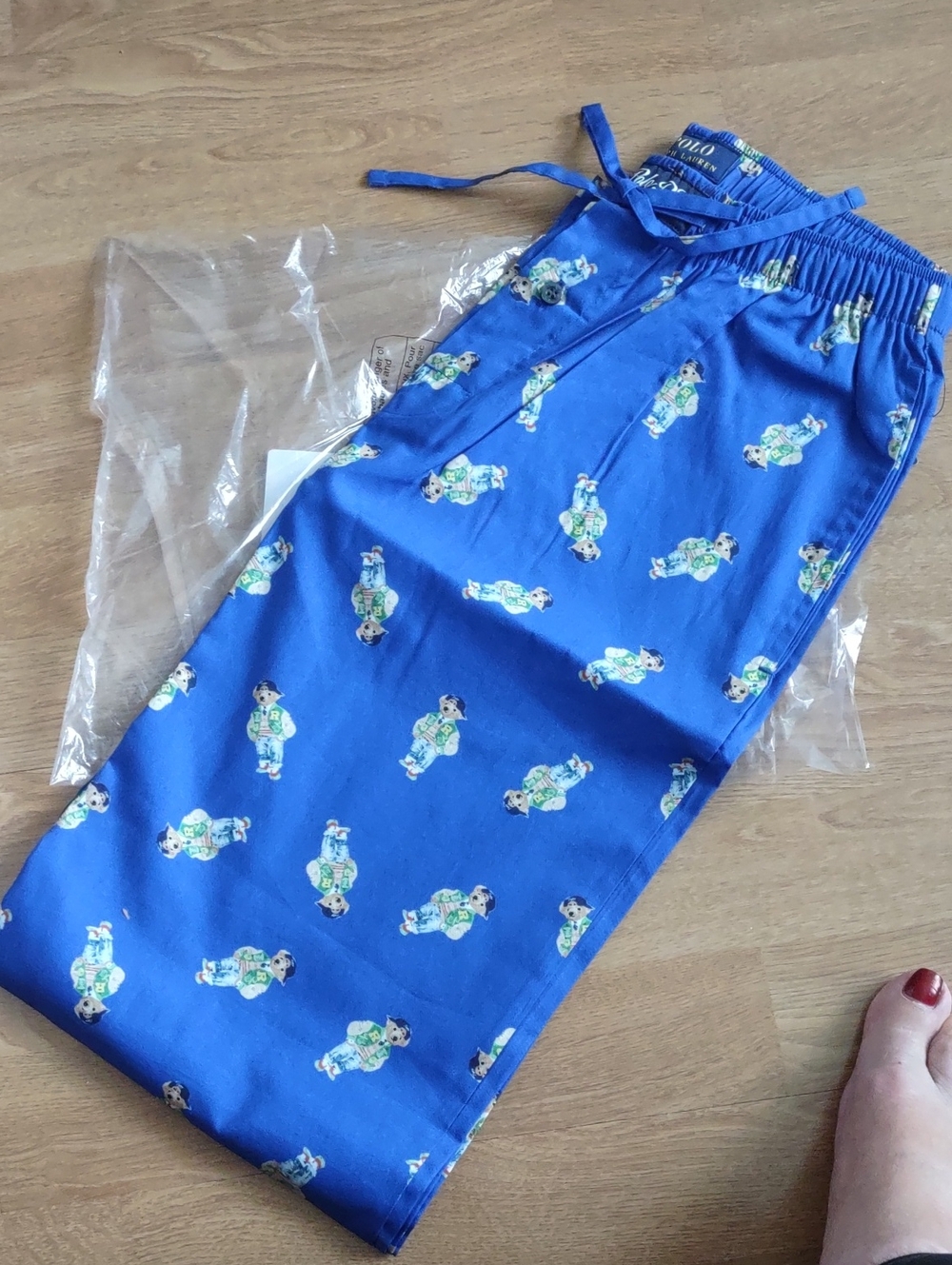 Polo by Ralph Lauren Royal Blue Bear-Print Drawstring Joggers